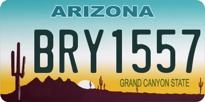 AZ license plate BRY1557