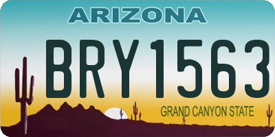 AZ license plate BRY1563