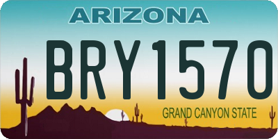 AZ license plate BRY1570