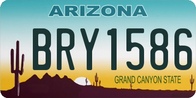 AZ license plate BRY1586