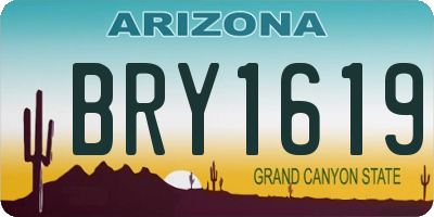 AZ license plate BRY1619
