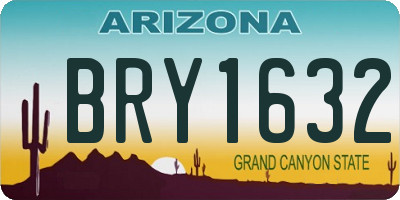 AZ license plate BRY1632