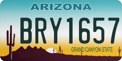 AZ license plate BRY1657