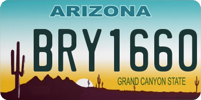 AZ license plate BRY1660