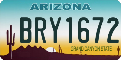 AZ license plate BRY1672