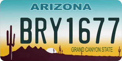 AZ license plate BRY1677