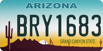 AZ license plate BRY1683