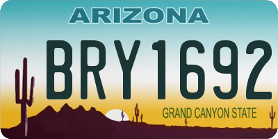 AZ license plate BRY1692