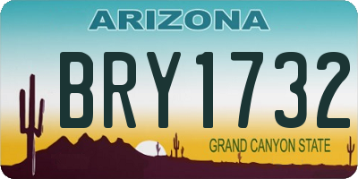 AZ license plate BRY1732