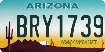 AZ license plate BRY1739