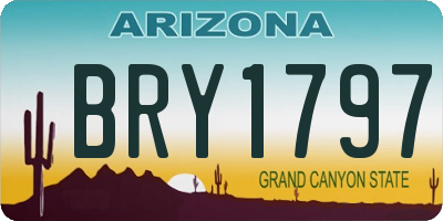 AZ license plate BRY1797