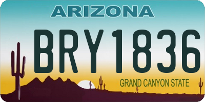 AZ license plate BRY1836