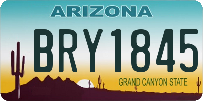AZ license plate BRY1845
