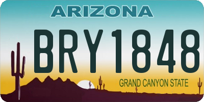 AZ license plate BRY1848
