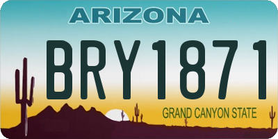 AZ license plate BRY1871