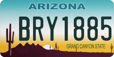AZ license plate BRY1885