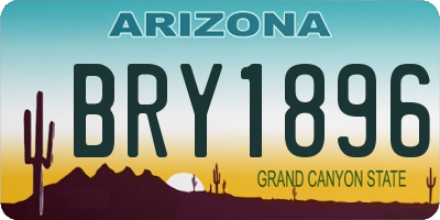 AZ license plate BRY1896