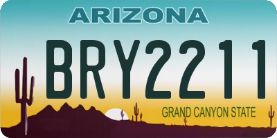 AZ license plate BRY2211