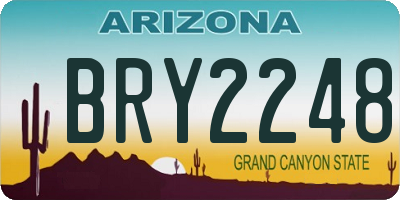 AZ license plate BRY2248