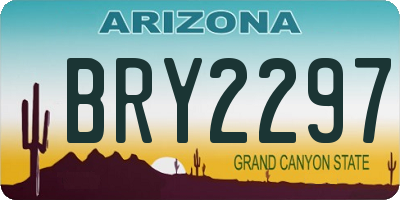 AZ license plate BRY2297