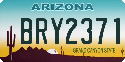 AZ license plate BRY2371