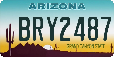 AZ license plate BRY2487