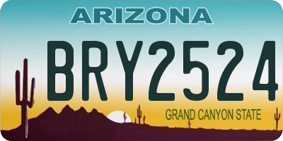 AZ license plate BRY2524