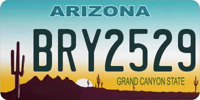 AZ license plate BRY2529