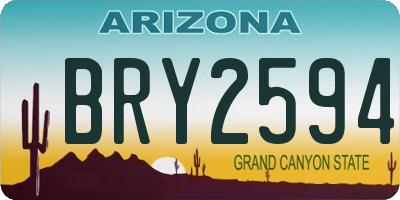 AZ license plate BRY2594