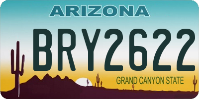 AZ license plate BRY2622