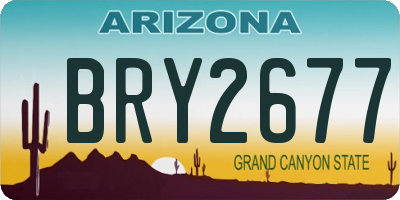 AZ license plate BRY2677
