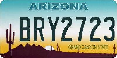 AZ license plate BRY2723