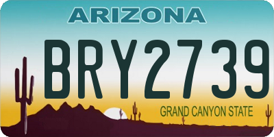 AZ license plate BRY2739