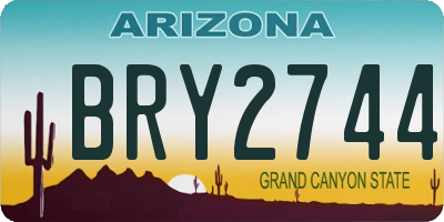 AZ license plate BRY2744