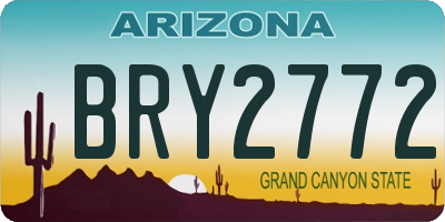 AZ license plate BRY2772