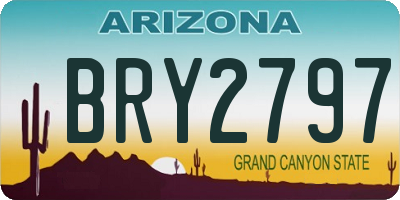 AZ license plate BRY2797