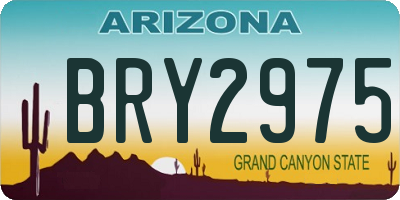 AZ license plate BRY2975