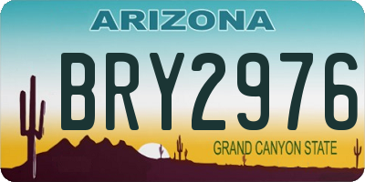 AZ license plate BRY2976