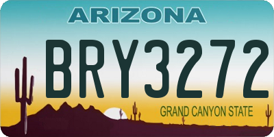 AZ license plate BRY3272