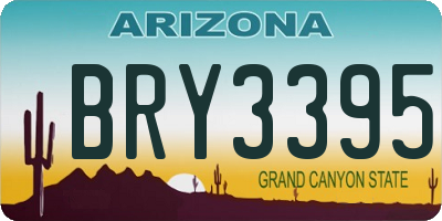 AZ license plate BRY3395