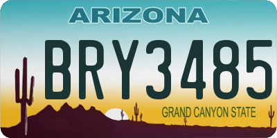 AZ license plate BRY3485