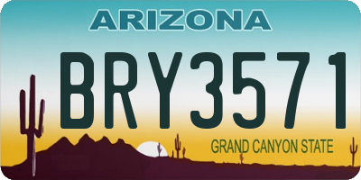 AZ license plate BRY3571