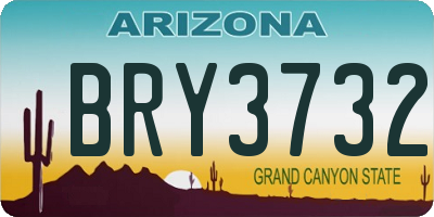 AZ license plate BRY3732