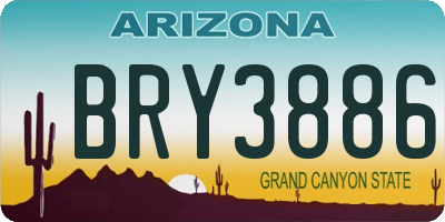 AZ license plate BRY3886