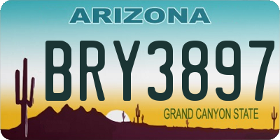 AZ license plate BRY3897