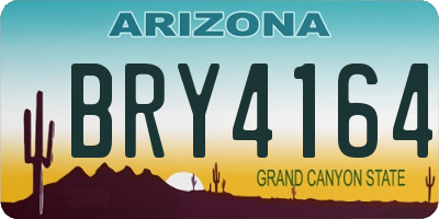 AZ license plate BRY4164