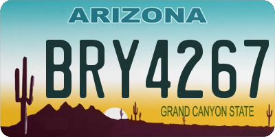 AZ license plate BRY4267
