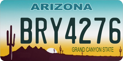 AZ license plate BRY4276