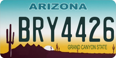 AZ license plate BRY4426