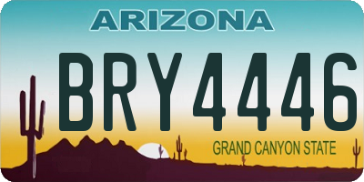 AZ license plate BRY4446